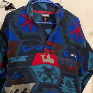 Patagonia Multicolor Fleece with Geometric Design